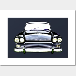 Humber Super Snipe 1960s British classic car high contrast Posters and Art